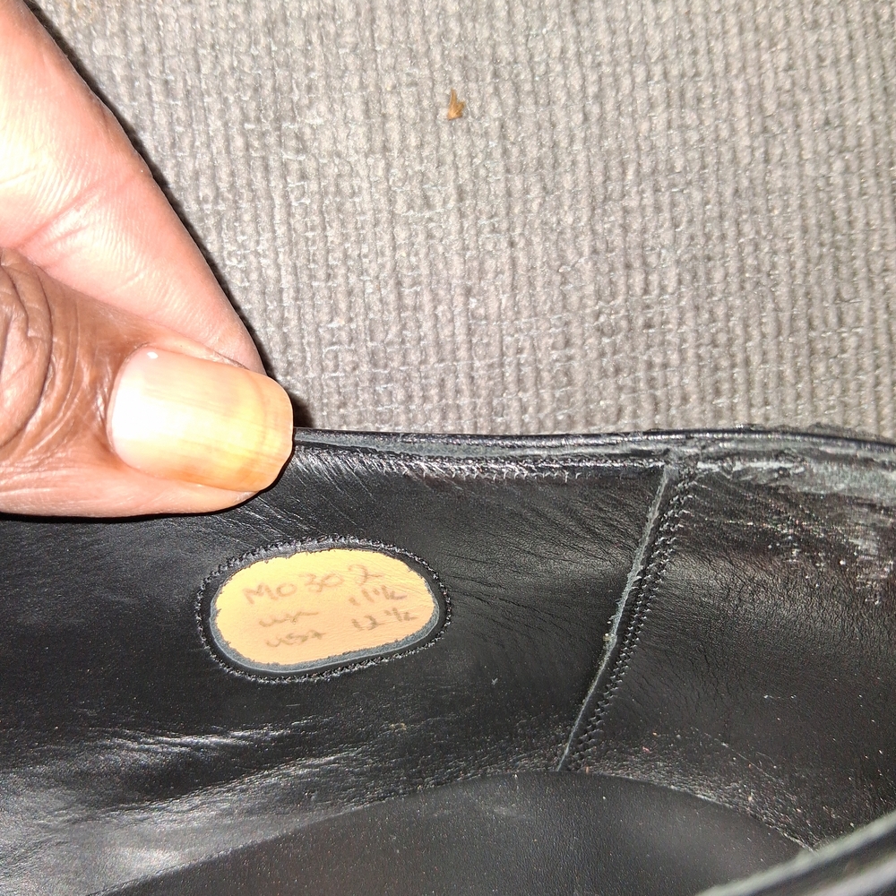 Elegant Black Leather Oxfords by Black - Picture 5 of 5